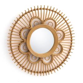 La Redoute Interieurs Espelho redondo, em forma de flor, em rotim, Ø65 cm, Nogu 