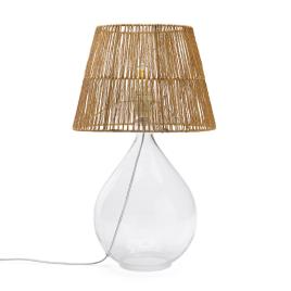 La Redoute Interieurs Candeeiro de mesa em vidro e cânhamo, Yaku