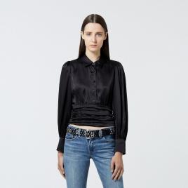 The Kooples Camisa em seda, mangas compridas