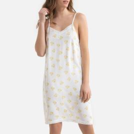 La Redoute Collections Camisa de dormir estampada, alças finas