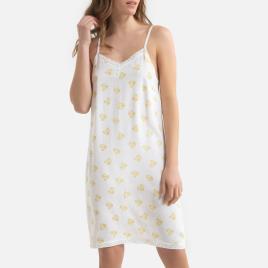 La Redoute Collections Camisa de dormir estampada, alças finas