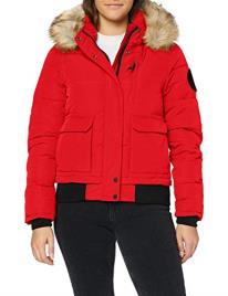 Superdry Blusão com fecho, capuz imitação pelo