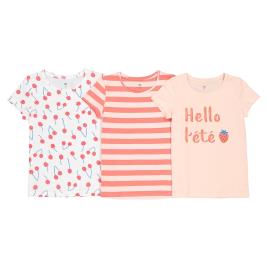 La Redoute Collections Lote de 3 t-shirts estampadas, em algodão bio, 3-12 anos 