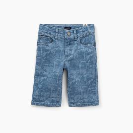 Ikks Junior Bermudas estampadas em ganga, 5-14 anos