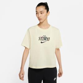 T-shirt sportswear, mangas curtas e gola redonda