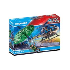 Playmobil Helicóptero da Polícia: Perseguição em paraquedas    