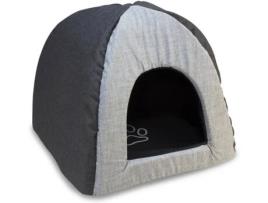 Cama para Cães ARQUIVET Iglu Negra y Gris con huella 45x45x40 cm