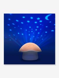 Luz de presença musical e com projetor de estrelas, Champignon da PABOBO rosa medio liso com motivo