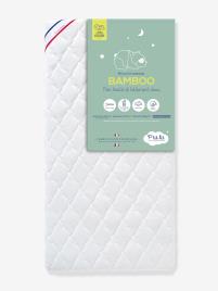 Mon ptit colchão Bamboo com capa amovível, 60x120 cm da PTIT LIT branco claro liso