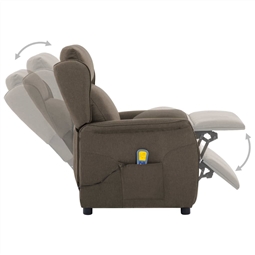 Poltrona de massagens reclinável tecido