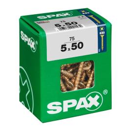 Spax Spax Yellox 5.0x50 Mm Flat Head Wood Screw 75 Units