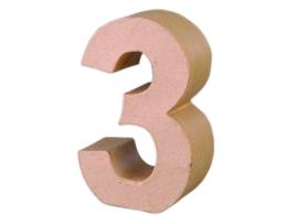 Numero Papel Mache EFCO 26308 3 17 cm