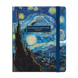 Kokonote Starry Night By Vincent Van Gogh 17 Month 22/23 Premium Diary Week To View By Diary