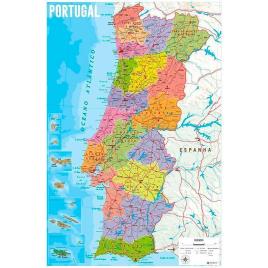Grupo Erik Poster Map Portugal Phisycal Politic