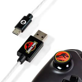 Jurassic World Jurassic Park Ps4 & Xbox One Usb Led Cable And Grips