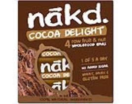 Barras Nakd Cruas Fruta Cacau Delight 4x35g
