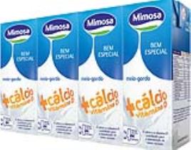 Leite Mimosa Uht Meio Gordo Especial Cálcio 4x200ml