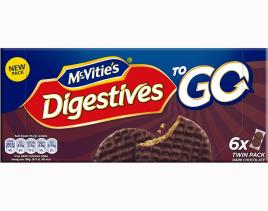 Bolacha Mcvitie's Digestive Doses To Go Chocolate Negro 6x33.3g