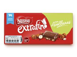 Tablete Nestlé Extrafino Chocolate De Leite E Avelãs 123g