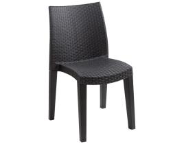 Cadeira Resina Rattan Lady Antracite
