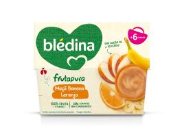 Fruta Bledina 100% Maçã Laranja E Banana 4x95g