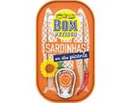 Sardinha Inteira Bom Petisco Em Óleo Picante 120(84)g