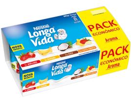 Iogurte Longa Vida Aroma Pack Económico 4 Sabores 8x120g