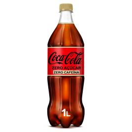 Refrigerante Com Gás Coca-cola Zero Cafeína E Zero Açúcar 1l