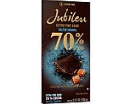 Tablete Jubileu Chocolate Preto 70%cacau Com Caramelo 100g