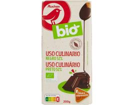 Chocolate Auchan Negro Bio Culinária 52% 200g