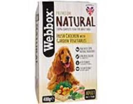 Comida Húmida Natural Para Cão Webbox Frango Fresco Com Vegetais 400g