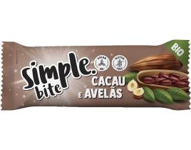 Barra Simple Cacau E Avelãs Bio Bite 35g