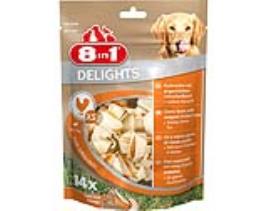 Snacks Para Cão 8in1 Delights Ossos Recheados Com Frango Xs Pack 14 Unidades