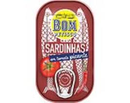 Sardinha Inteira Bom Petisco Em Tomate Picante 120(78)g