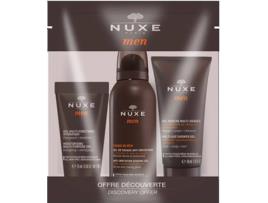 Coffret Géis NUXE Men Travel Kit Gel Douche + Gel Barbear + Gel Multifunções Hidratante 30+35 ( 30+35+15ml)