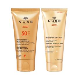 Nuxe Sun Coffret. Emulsão Solar de Rosto FPS50 + After Sun 50ml+100ml