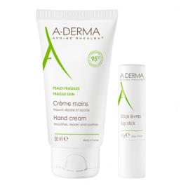 A-Derma Creme de Mãos 50ml + OFERTA Stick de Lábios 4g
