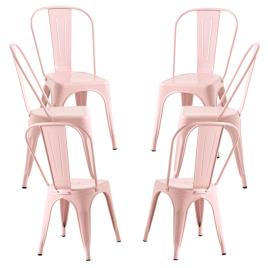 Presentes Miguel - Pack 6 Cadeiras Torix - Algodão Doce Rosa