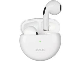 Auriculares Bluetooth True Wireless IDEUS SFW24WH (In Ear - Microfone - Branco)