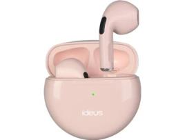 Auriculares Bluetooth True Wireless IDEUS SFW24PK (In Ear - Microfone - Rosa)