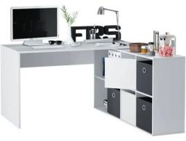 Secretária HABITDESIGN Adapta XL Branco (203 x 74 x 139 cm - Melamina)