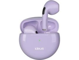 Auriculares Bluetooth True Wireless IDEUS SFW24PU (In Ear - Microfone - Roxo)