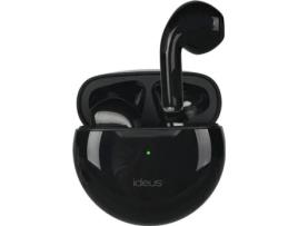 Auriculares Bluetooth True Wireless IDEUS SFW24BK (In Ear - Microfone - Preto)