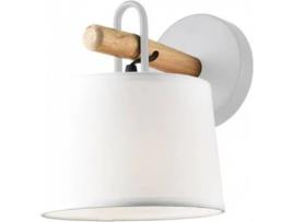 Candeeiro de Parede AJP ILUMINACIÓN Arolas (Branco - Metal, Tecido - 22x17 cm)