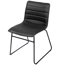 Cadeira de Sala JERSEY Preto (Pele Sintética)