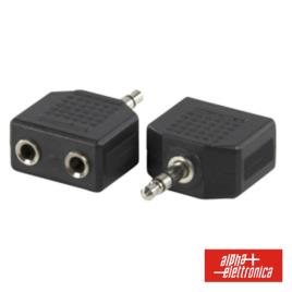 Ficha Adaptadora Jack 3.5mm Macho St / 2 Jack 3.5mm Fêmea St