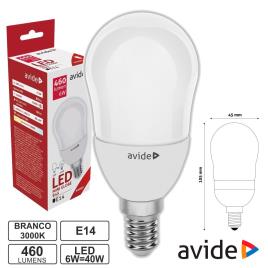 Lâmpada Led E14 Globo B45 6w 230v 3000k 460lm 