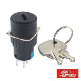 Interruptor C/ Chave 2 Circuitos 220v 2no-2nc Redondo 