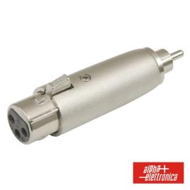 Ficha Adaptadora Xlr 3p Fêmea /  Rca Macho