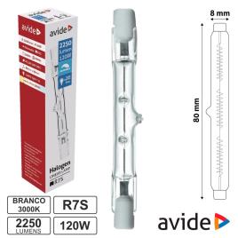 LÂMPADA R7S 78MM 120W-150W 230V HALOGÉNEO 2250LM AVIDE